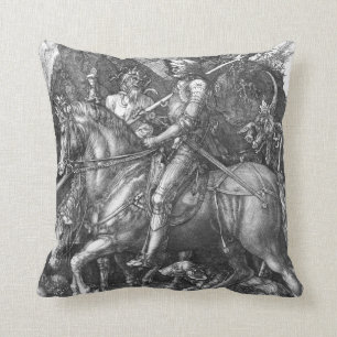 Coussin Chevalier, mort et le diable, 1513 (gravure)