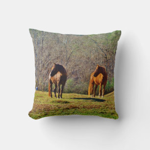 Coussin Chevaux Brown foncés et Brown légers