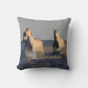Coussin Chevaux de la mer - Chevaux sauvages