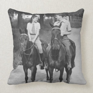 Coussin Chevaux d'équitation de couples