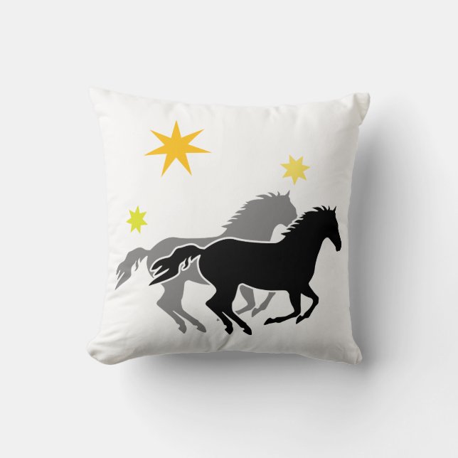 Coussin Chevaux et étoiles (Recto)