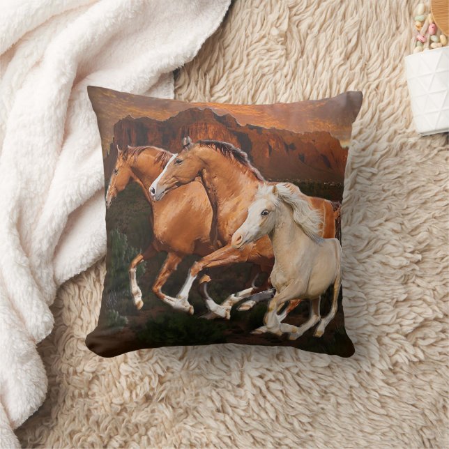 Coussin Chevaux sauvages d'Arizona (Couverture)