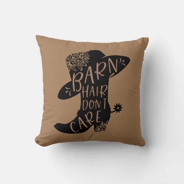 Coussin Cheveux de grange, on s'en fiche  (Recto)