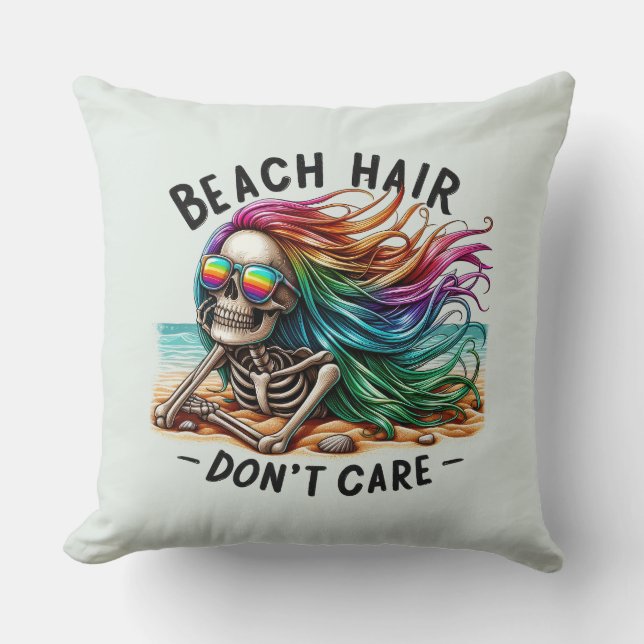 Coussin Cheveux de plage - Squelette (2) (Recto)