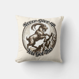 Coussin Chèvre de montagne grimpante Capricorne Ne jamais 