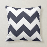 Coussin Chevron avec Navy Blue Zigzag<br><div class="desc"></div>