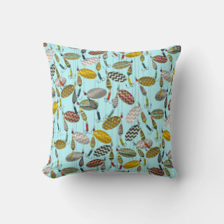 Coussin chevron bleu