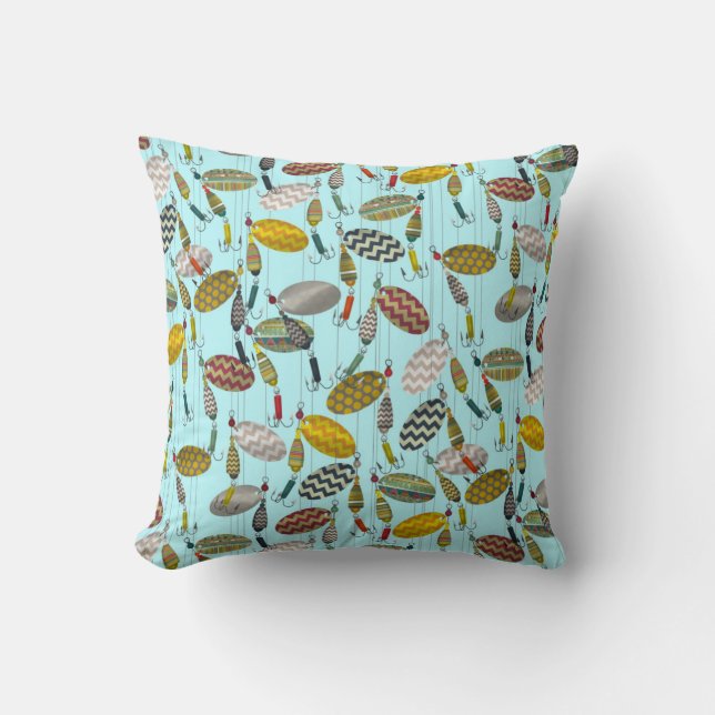 Coussin chevron bleu (Recto)