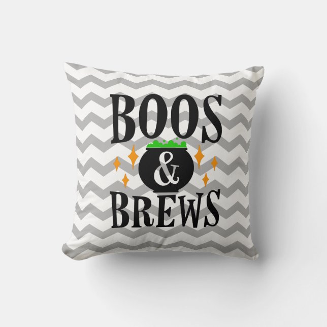 Coussin Chevron Boos et brasse Halloween (Recto)
