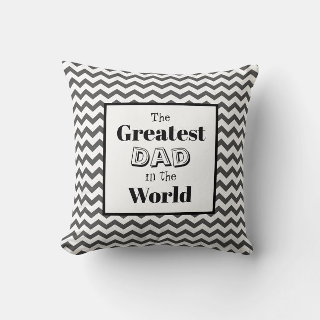 Coussin Chevron Grand papa au monde (Recto)
