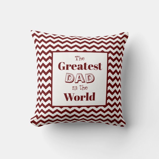 Coussin Chevron Grand papa au monde (Recto)