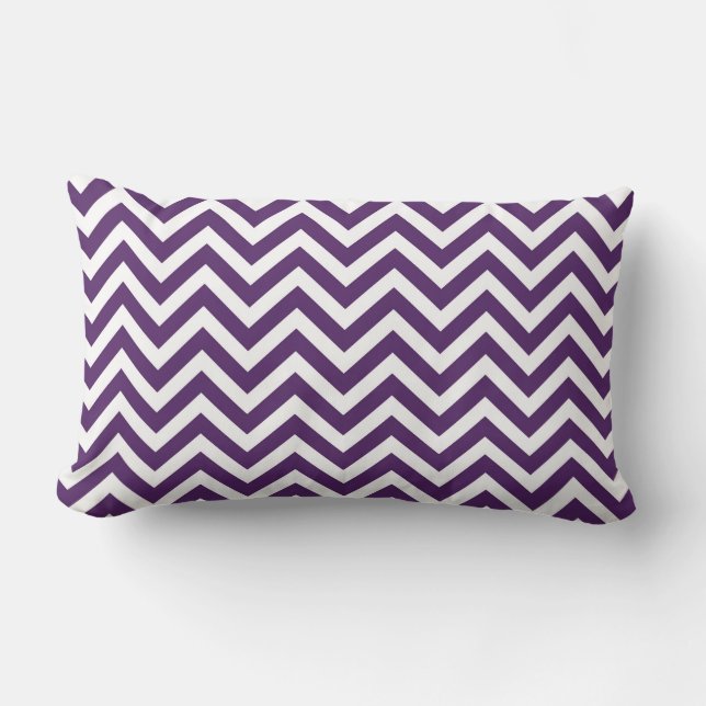 Coussin Chevron Lumbar violet (Recto)