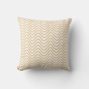 Coussin Chevron Motif Jaune Et Crème Zigzag