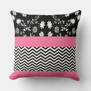 Coussin chevron rose