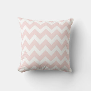 Coussin Chevron rose et blanc