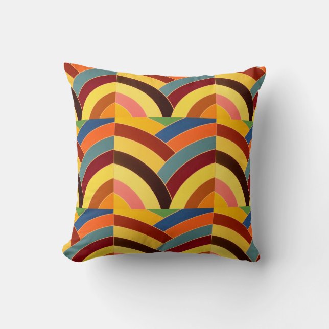 Coussin chevrons chic et sophistiqués (Recto)