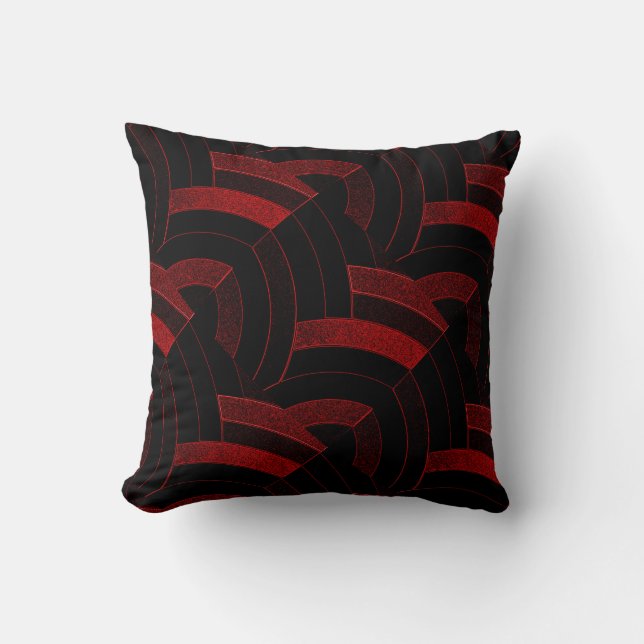 Coussin chevrons chic et sophistiqués (Recto)