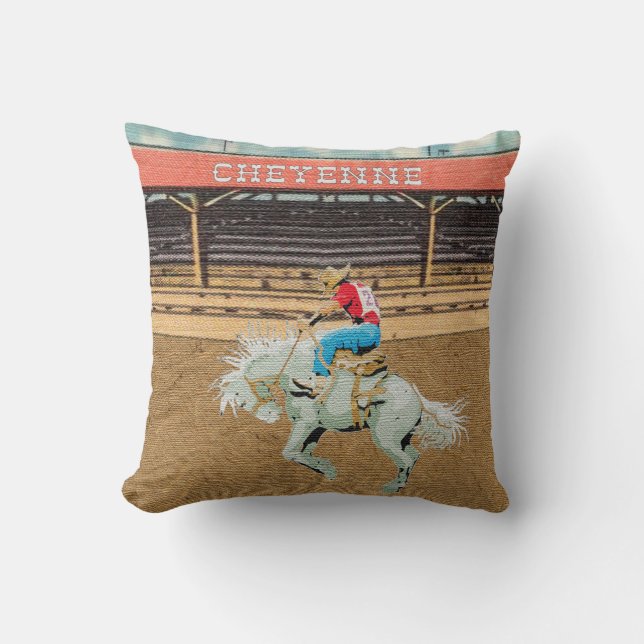 Coussin Cheyenne Rodeo Cowboy (Recto)
