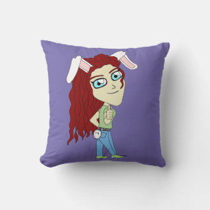 Coussin Chibi Bunnygirl donne des pouces