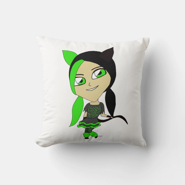 Coussin chibi catgirl (Recto)