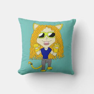 Coussin Chibi Catgirl avec pattes