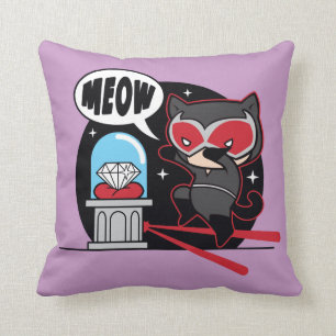 Coussin Chibi Catwoman à voler un diamant