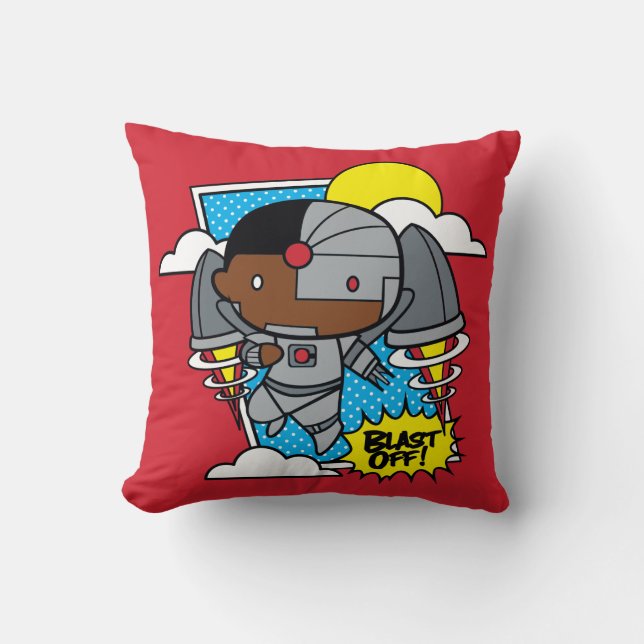Coussin Chibi Cyborg S'Est Éteint ! (Recto)