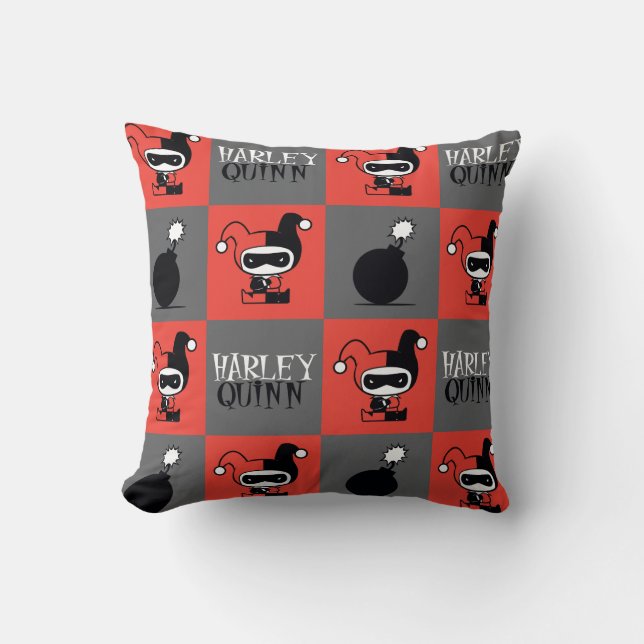 Coussin Chibi Harley Quinn Checker Motif (Recto)