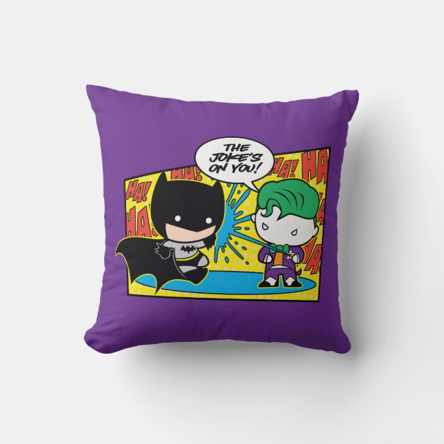 Coussin Chibi Joker Pranking Chibi Batman (Recto)