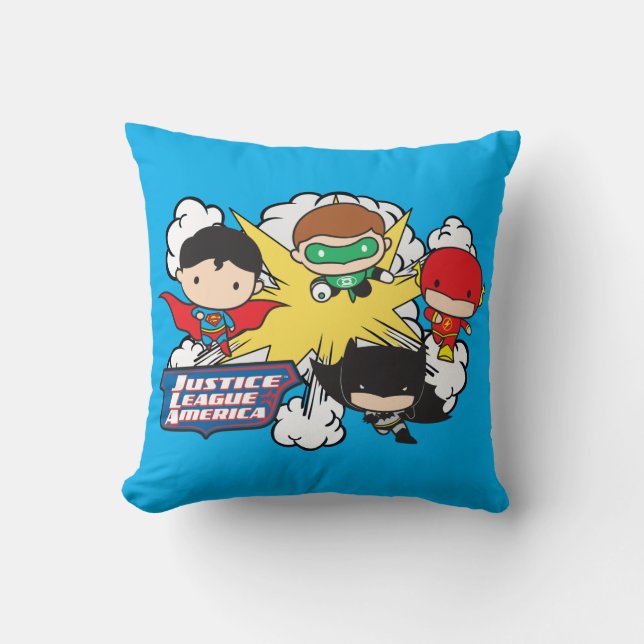 Coussin Chibi Justice League of America Explosion (Recto)