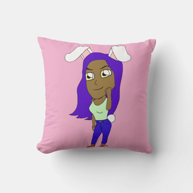 Coussin Chibi Lapinegirl (Recto)