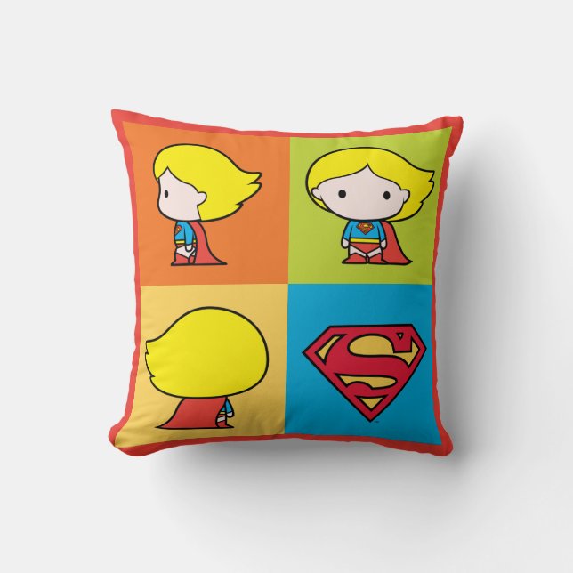 Coussin Chibi Supergirl retournement de caractère (Recto)