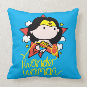 Coussin Chibi Wonder Woman Voler Avec Lasso