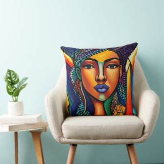 Coussin Chic Afro Queen