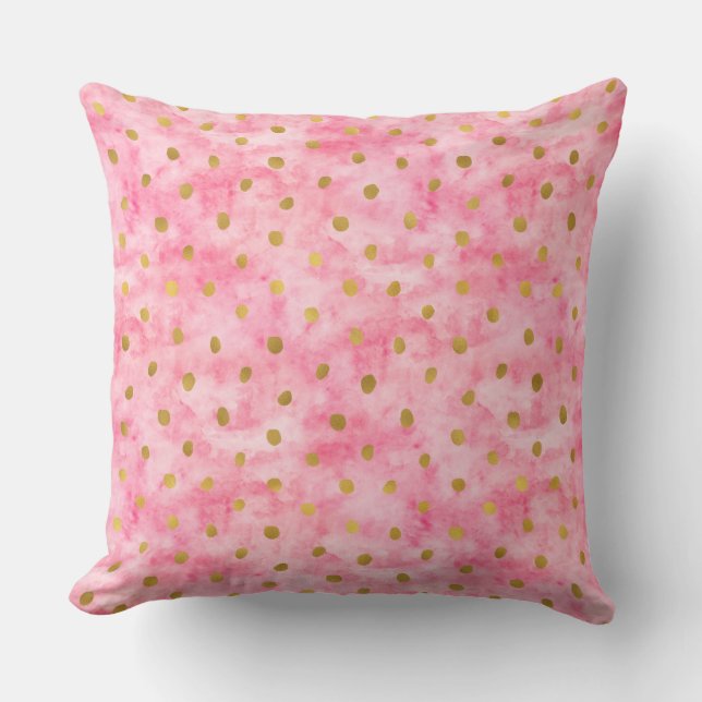 Coussin Chic Aquarelle Rose Gold Confetti (Recto)