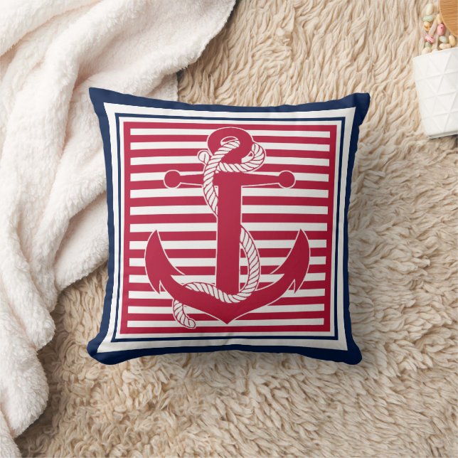Coussin Chic branché Retro Ancre bateau mignonette Motif (Couverture)
