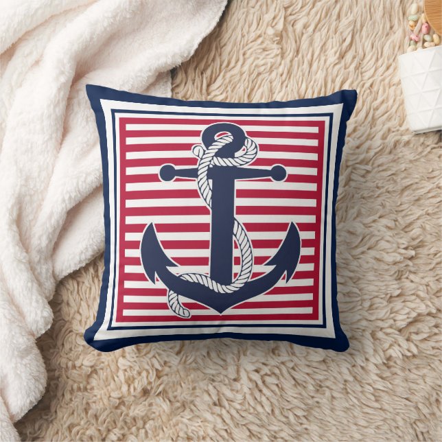 Coussin Chic branché Retro Ancre bateau mignonette Motif (Couverture)