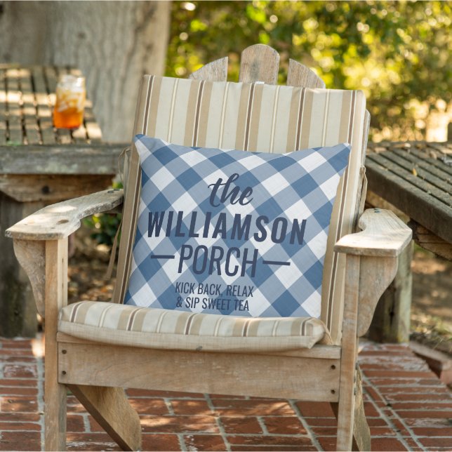 Coussin Chic Chic Chic Cottage Plaid Motif (Chaise)