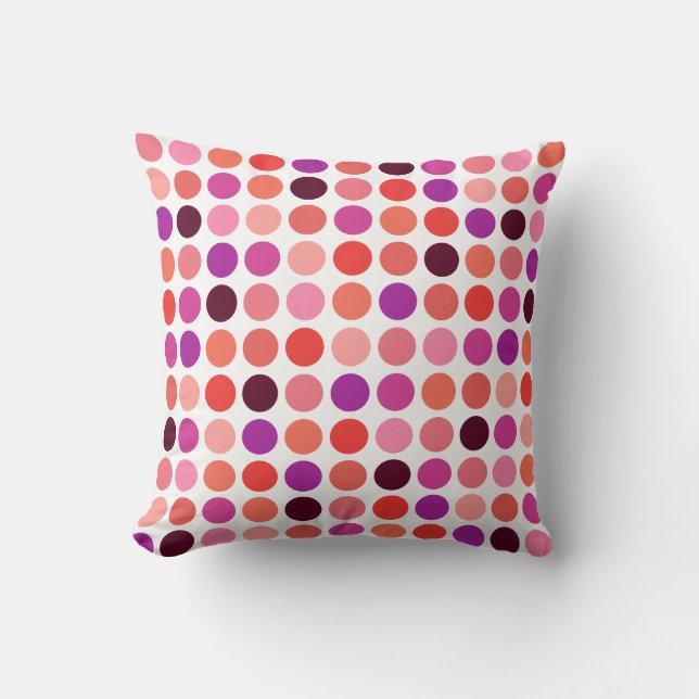 Coussin Chic coloré motif pois monogramme (Recto)
