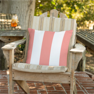 Coussin Chic Coral rouge rose gras Mood Stripes Motif