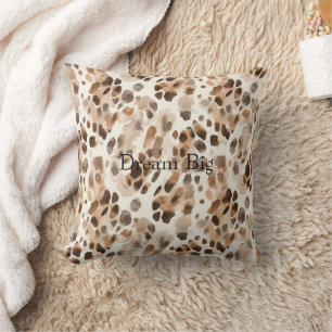 Coussin Chic Crème Brown Poster de animal léopard