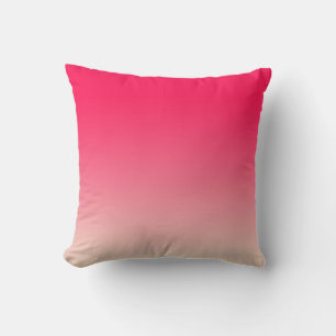 Coussin Chic Diva Rose Hors Blanc Ombre Dip Dye
