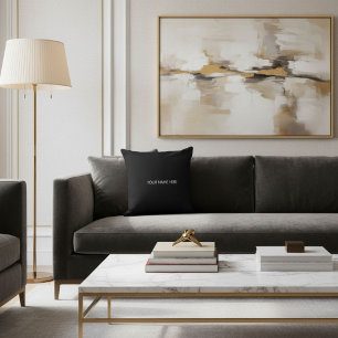 Coussin Chic élégant tendance cool élégant noir et blanc