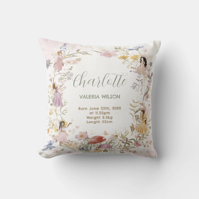 Coussin Chic Fairies Fleur sauvage Meadow (Recto)