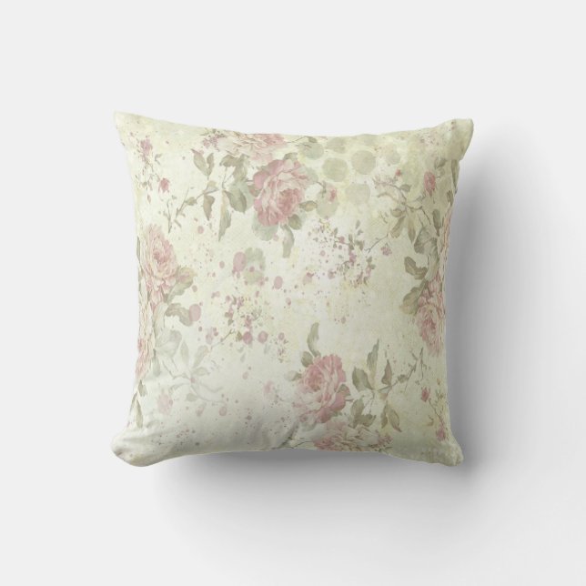 Coussin Chic Floral Décontracté (Recto)