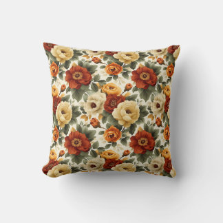 Coussin Chic Floral Romantique Botanique Vintage Élégant