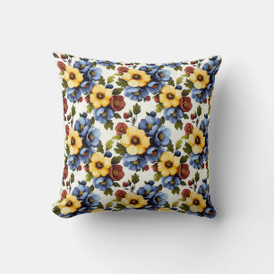 Coussin Chic Floral Romantique Botanique Vintage Élégant