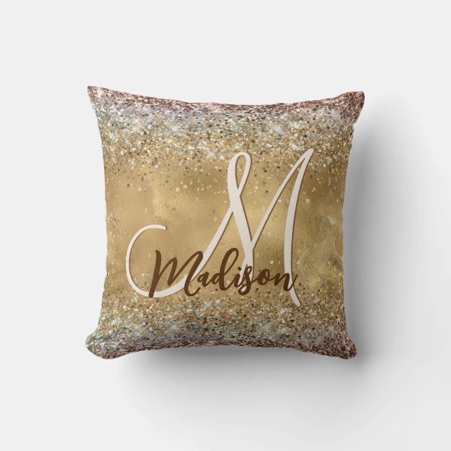 Coussin Chic Gold Silver parties scintillant iridescente m (Recto)