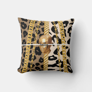 Coussin Chic Golden Wild Luxurious élégant Anniversaire fi