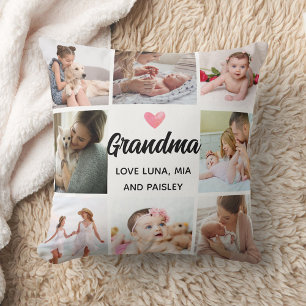 Coussin Chic Grand-mère's Love : Photo de coeur personnali